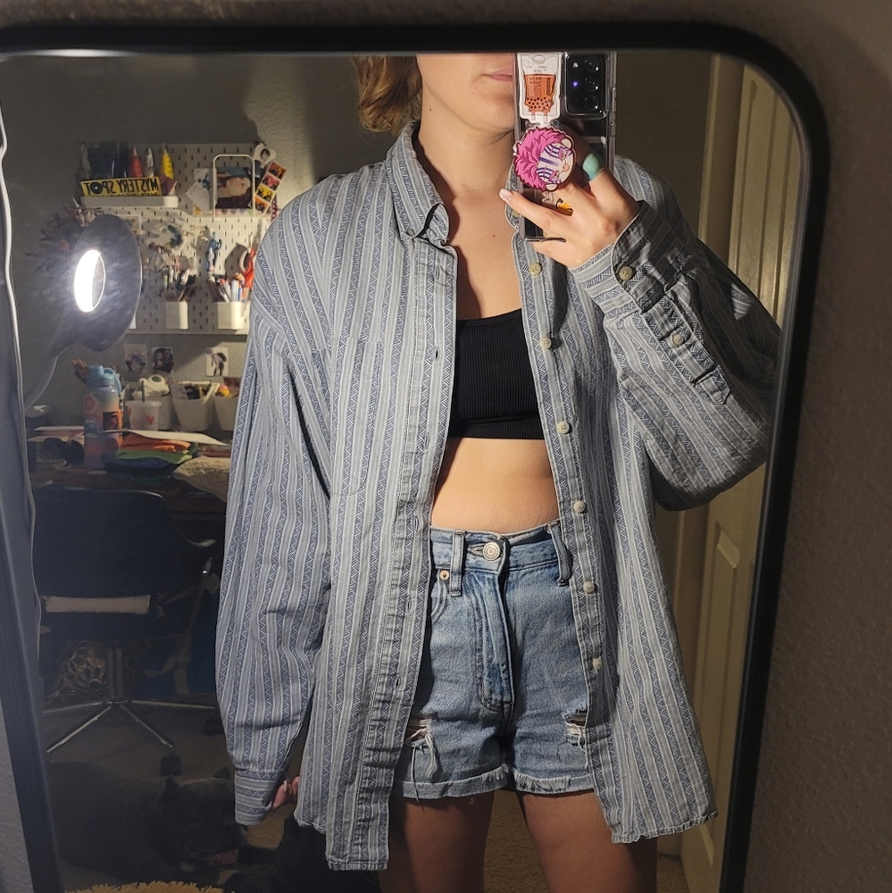 vintage button up